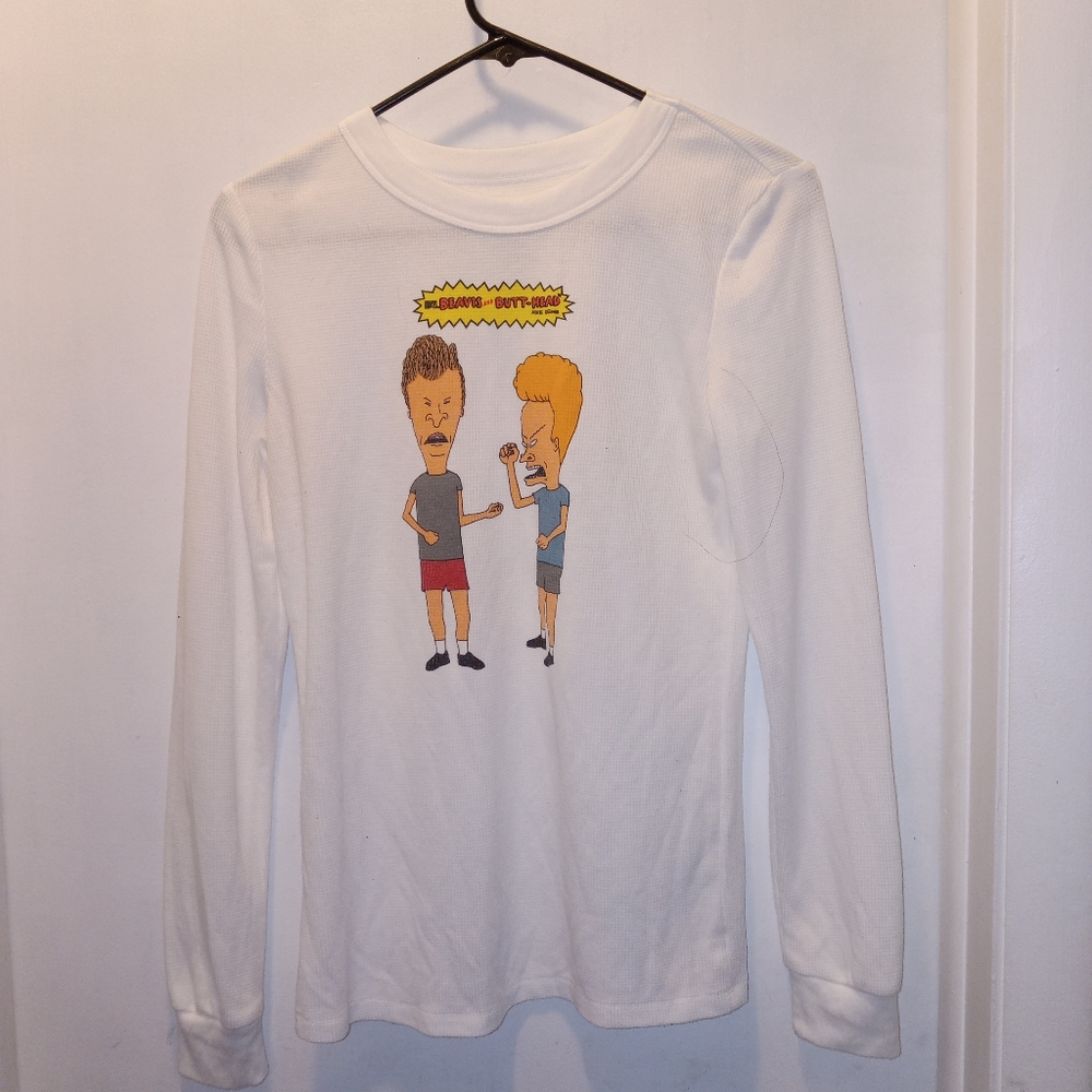 80's THERMAL knit top size medium